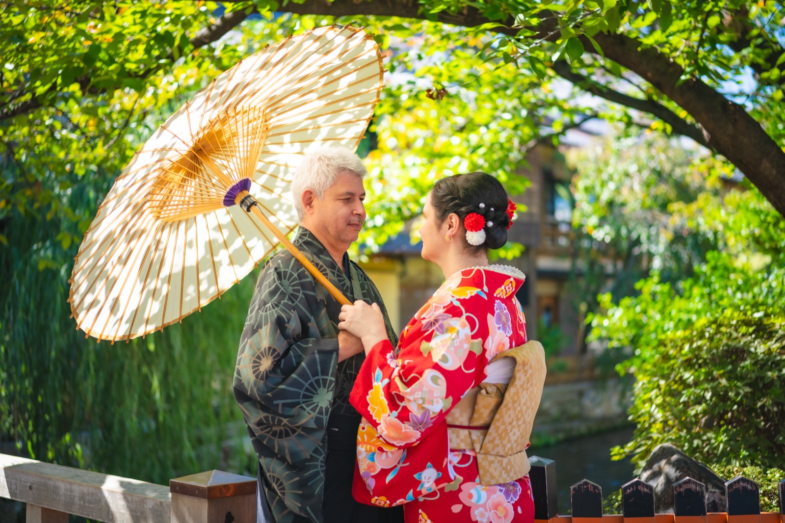 Kimono photoshoot in Kyoto
